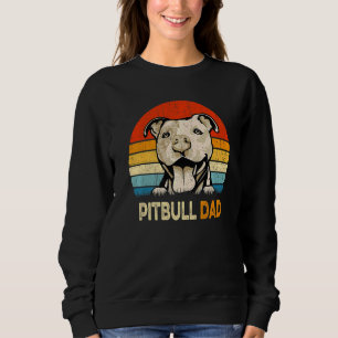 Sweatshirt Retro Pitbull Papa Fête des pères Chien Vintage Pa