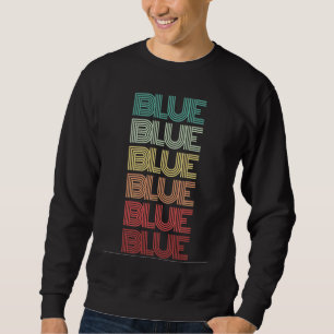 Sweatshirt Retro Team BLUE Summer Camp Jeu de guerre Couleur