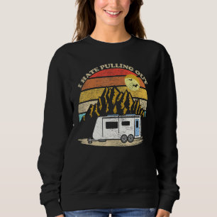 Sweatshirt Rétro Vintage Rv Camping-Car Caravane de Voyage Je