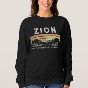Sweatshirt Retro Zion National Park Us Vintage Utah Adventure