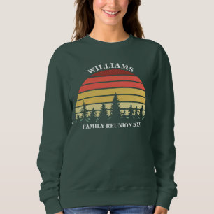 Sweatshirt Réunion en famille Camping sur mesure Voyage Forêt