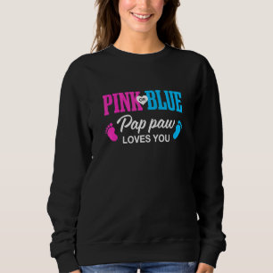 Sweatshirt Révélation de genre Pap patte Baby Shower Grand-pè
