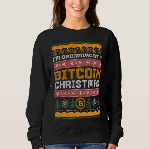 Sweatshirt Rêver un BITCOIN CHRISTMAS Faux Knit Motif