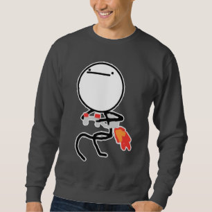 Sweatshirt Rien à faire ici font rage visage Meme