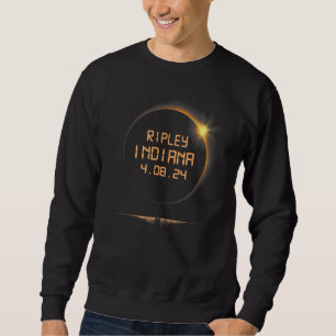Sweatshirt Ripley Indiana IN Éclipse Solaire Totale 8 avril 2