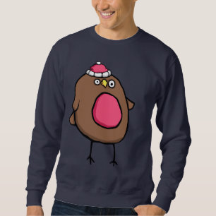 Sweatshirt Robin le sein rouge de fête