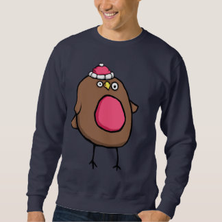 Sweatshirt Robin le sein rouge de fête