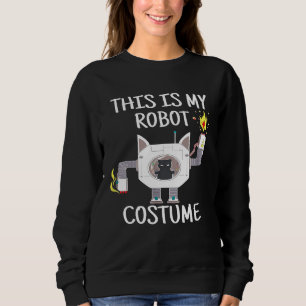 Sweatshirt Robotique Mécanique Chat Noir Voici Mon Robot Cost