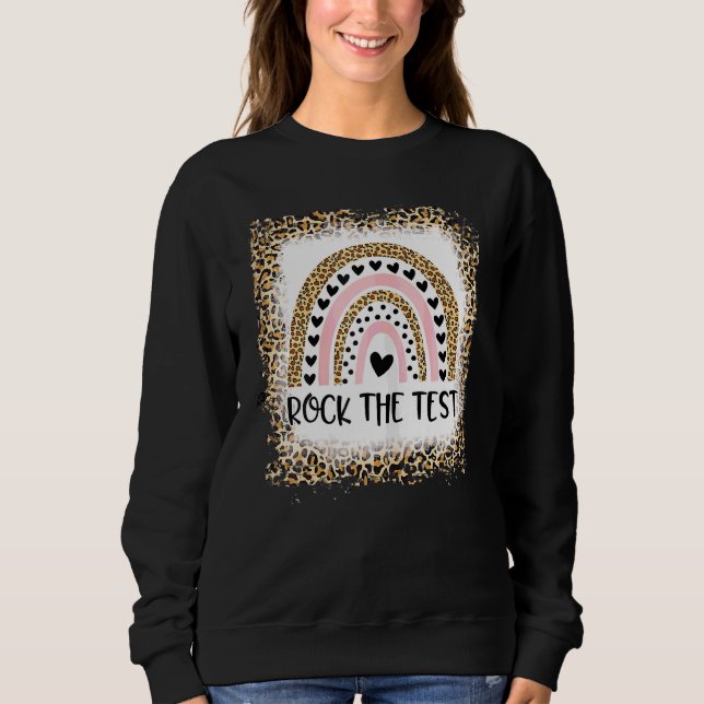 Sweatshirt Roche Blanche Le Test Enseignant Jour Test Test Da (Devant)