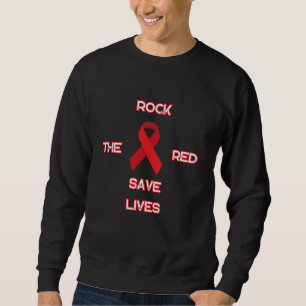 Sweatshirt Rocher le rouge sauver des vies conscience du coeu