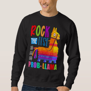 Sweatshirt Rock The Test No Prob Llama Teacher Test Day Ma