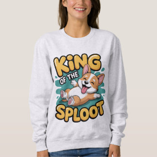 Sweatshirt Roi du chien drôle en position sploot Cadeau