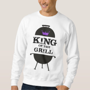 Sweatshirt Roi Du Grill, Couronne Violette Noire