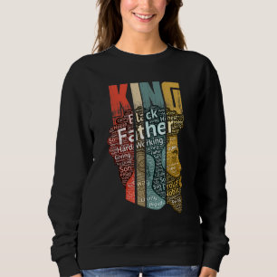 Sweatshirt Roi Noir fort Afro Afro Afro Afro afro-américain n
