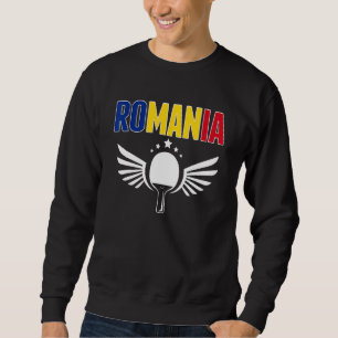 Sweatshirt Romania Ping Pong Supporters de Tennis de Table