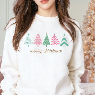 Sweatshirt ROSE NOEL Boho sapin de Noël Joyeux Noël mignon