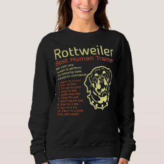 Sweatshirt Rottweiler Le Meilleur Entraîneur Humain Entraîner