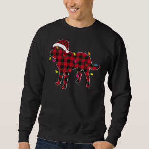 Sweatshirt Rottweiler Noël chapeau rouge paille de Noël P