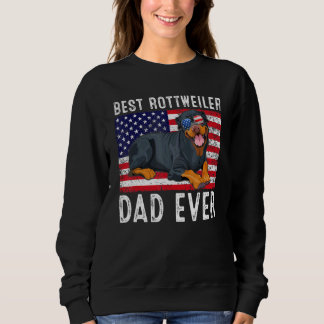 Sweatshirt Rottweiler Papa Américain Drapeau Rottweiler Chien