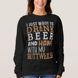 Sweatshirt Rottweiler Papa Fête Du Père La Bière Rotie Chien