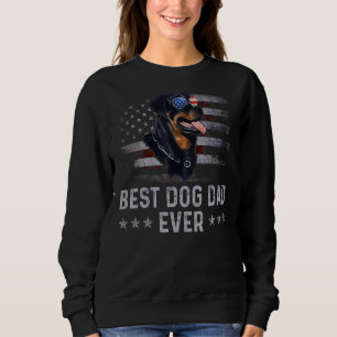 Sweatshirt Rottweiler Papa Vintage Drapeau américain Chien pa