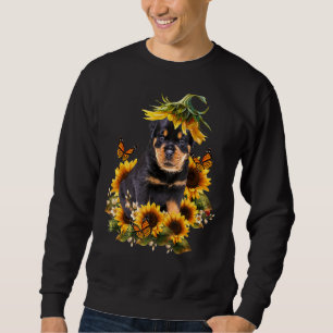Sweatshirt Rottweiler Tournesol Papillon mou Chien