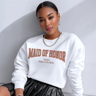 Sweatshirt Rouge + Imprimé Léopard Varsity DEMOISELLE D'HONNE