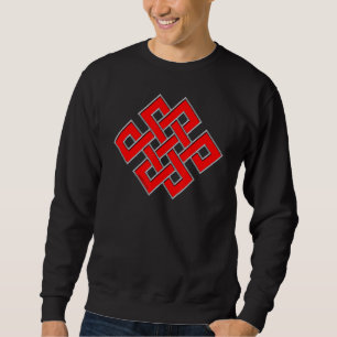 Sweatshirt Rouge Mystique noeud sans fin, éternel, infini, Pa