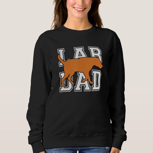 Sweatshirt Rouge Renard Lab Papa Labrador Retriever Hommes (Devant)