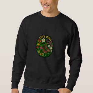 Sweatshirt Roulons en patins à roulettes Design floral Art de