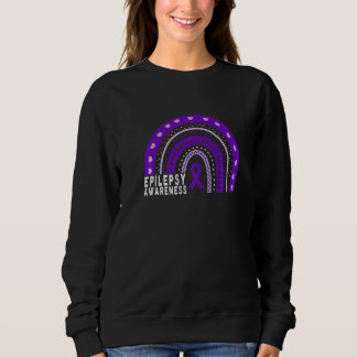 Sweatshirt Ruban Violet Boho Épileptique Mois de Sensibilisat