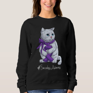 Sweatshirt Ruban Violet du Mois de la Sensibilisation à la Sa