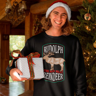 Sweatshirt Rudolph le Renne à Viande Rouge
