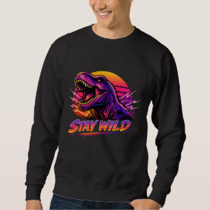 Sweatshirt Rugissement de T-Rex Néo Rétro