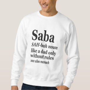 Sweatshirt Saba Hébreu Grand-père Définition Juif Hanoukka Gi