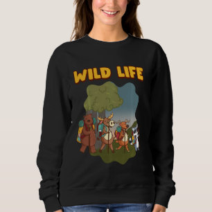 Sweatshirt Sac à dos Faune Chemise Cerf Moose Raccoon Ours Sa