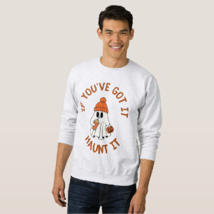 Sweatshirt Sac à main Halloween de fantôme mignon avec des vi