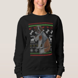 Sweatshirt Saint Bernard Chien Santa Claus Moche de Noël
