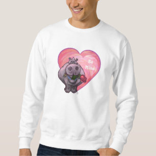 Sweatshirt Saint-Valentin d'hippopotame
