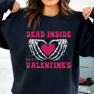 Sweatshirt Saint Valentin Squelette, Drôle Gothique Saint Val