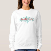 Saison de flocon de neige Script hiver Turquoise N