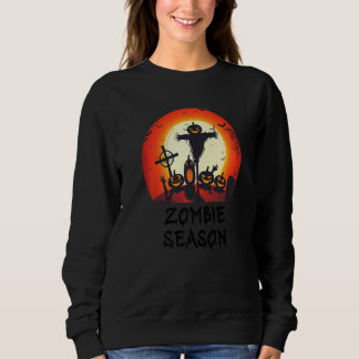 Sweatshirt Saison de zombie Cimetière effrayant au clair de l