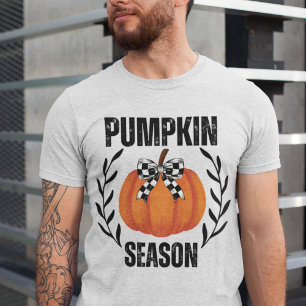 Sweatshirt Saison des citrouilles Coquette Nœud à carreaux no