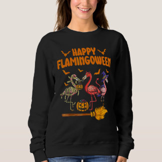Sweatshirt Salamandre Flamingoween Sorcière Citrouille Momie