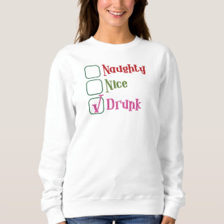 Sweatshirt Sale Noël méchante, gentille ou ivre
