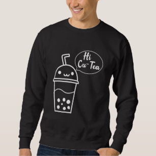 Sweatshirt Salut Cu Tea Boba Tea Cup Winking Buble Milk Tea P