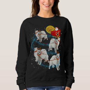 Sweatshirt Samoyé Reindeer feux de Noël Pyjama