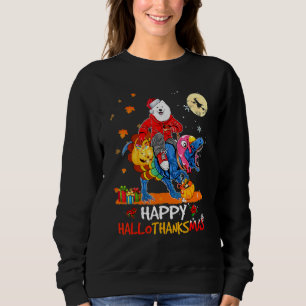 Sweatshirt Samoyed Joyeux Hallothanksmas Halloween Thanksgivi
