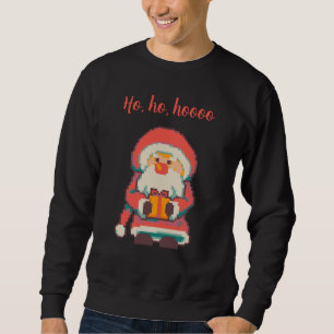 Sweatshirt Santa, Claus Ho, Ho, Pixelart, Pixel Art