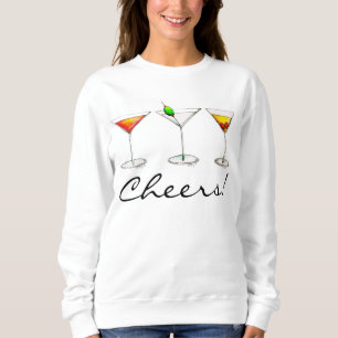 Sweatshirt Santé! Cocktail Boissons Martini Cosmo Manhattan